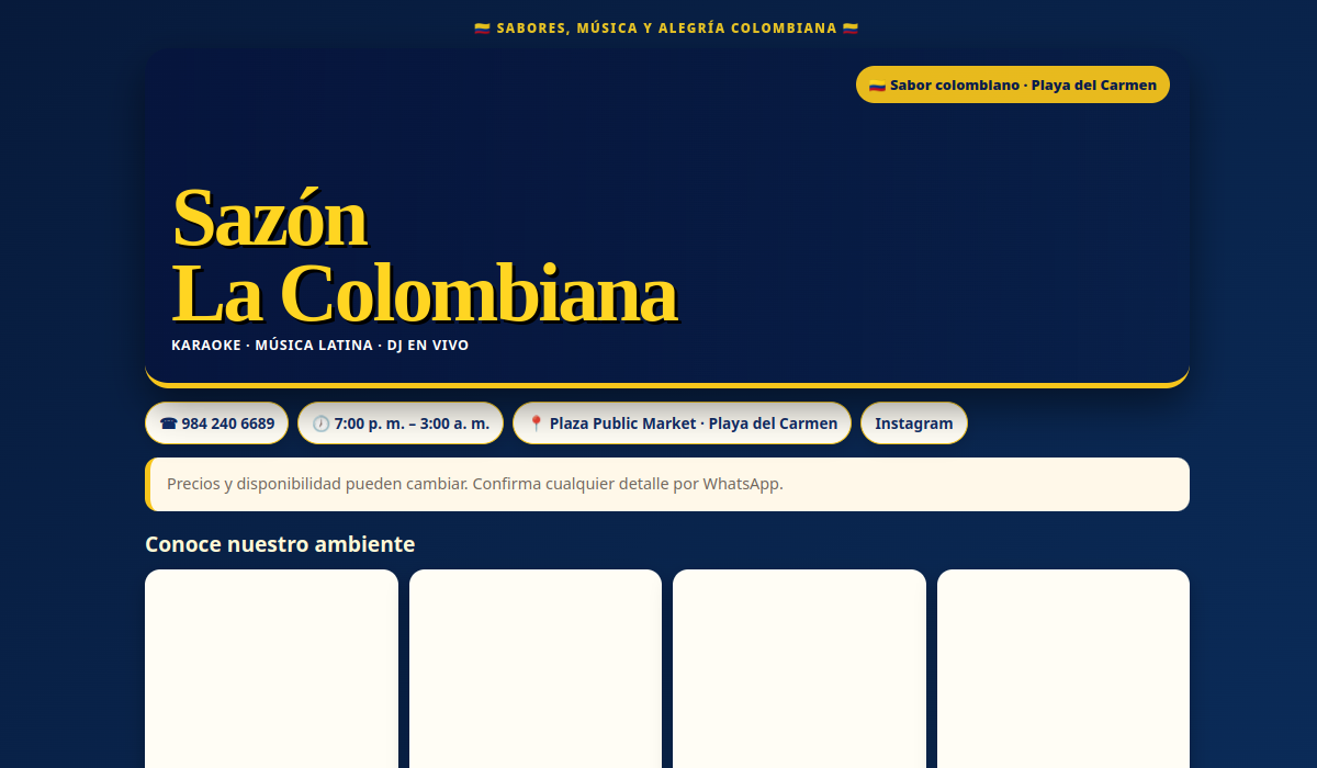 Vista previa de Sazon la Colombiana