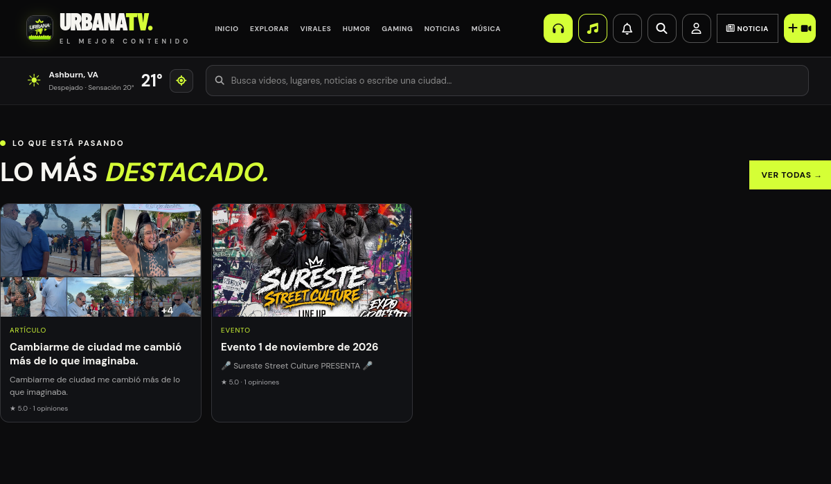 Vista previa de UrbanaTV