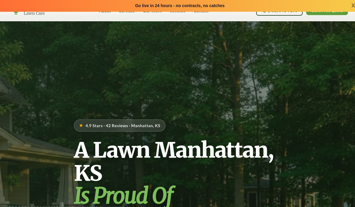 Brockman Lawn Care website