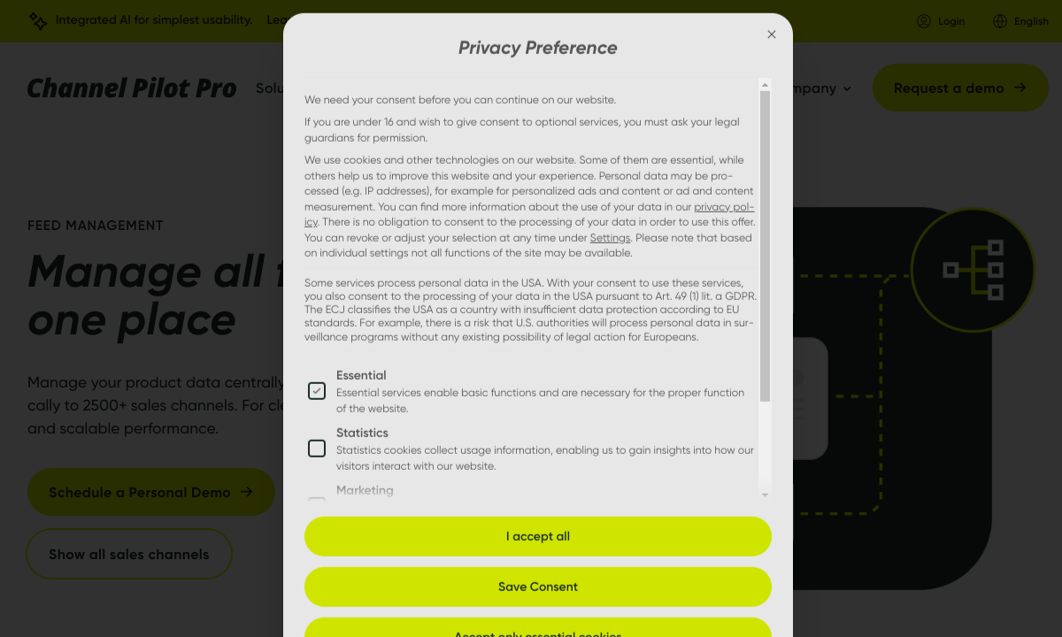 Channel Pilot Pro product interface or official product page