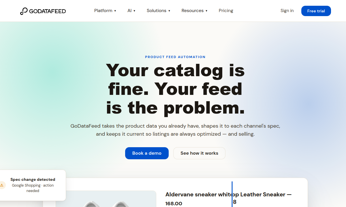 GoDataFeed product interface or official product page