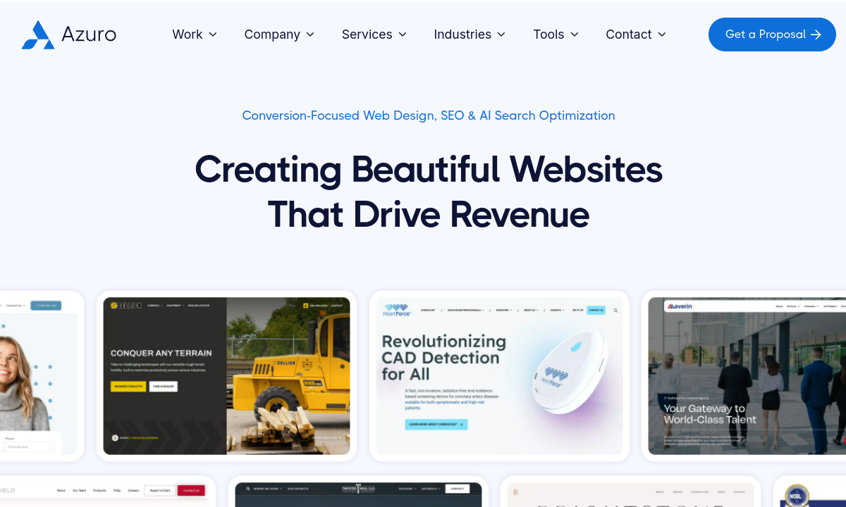 Azuro Digital website preview