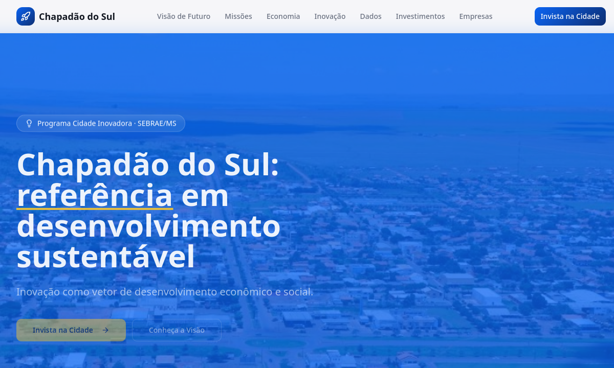 Preview de Chapadão do Sul — Investimentos e Futuro