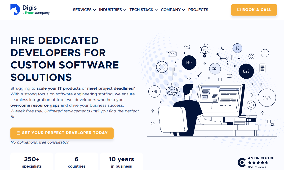 Digis website preview