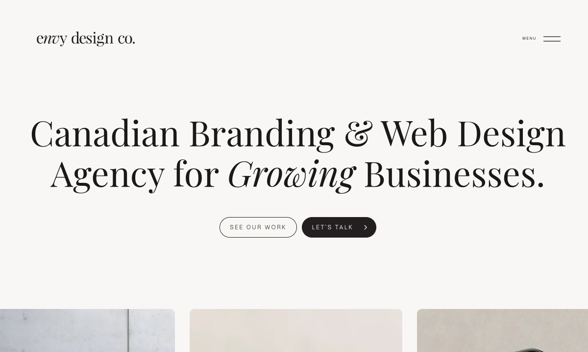 Envy Design Co. website preview