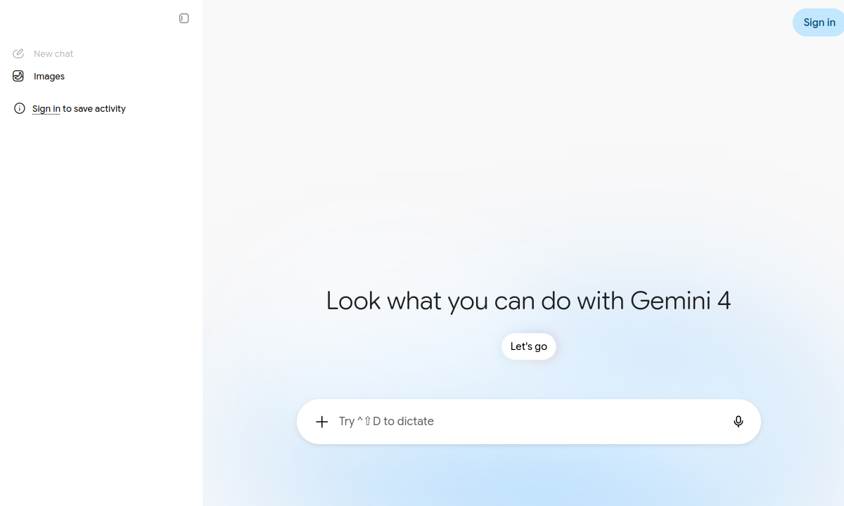 Screenshot di Google Gemini