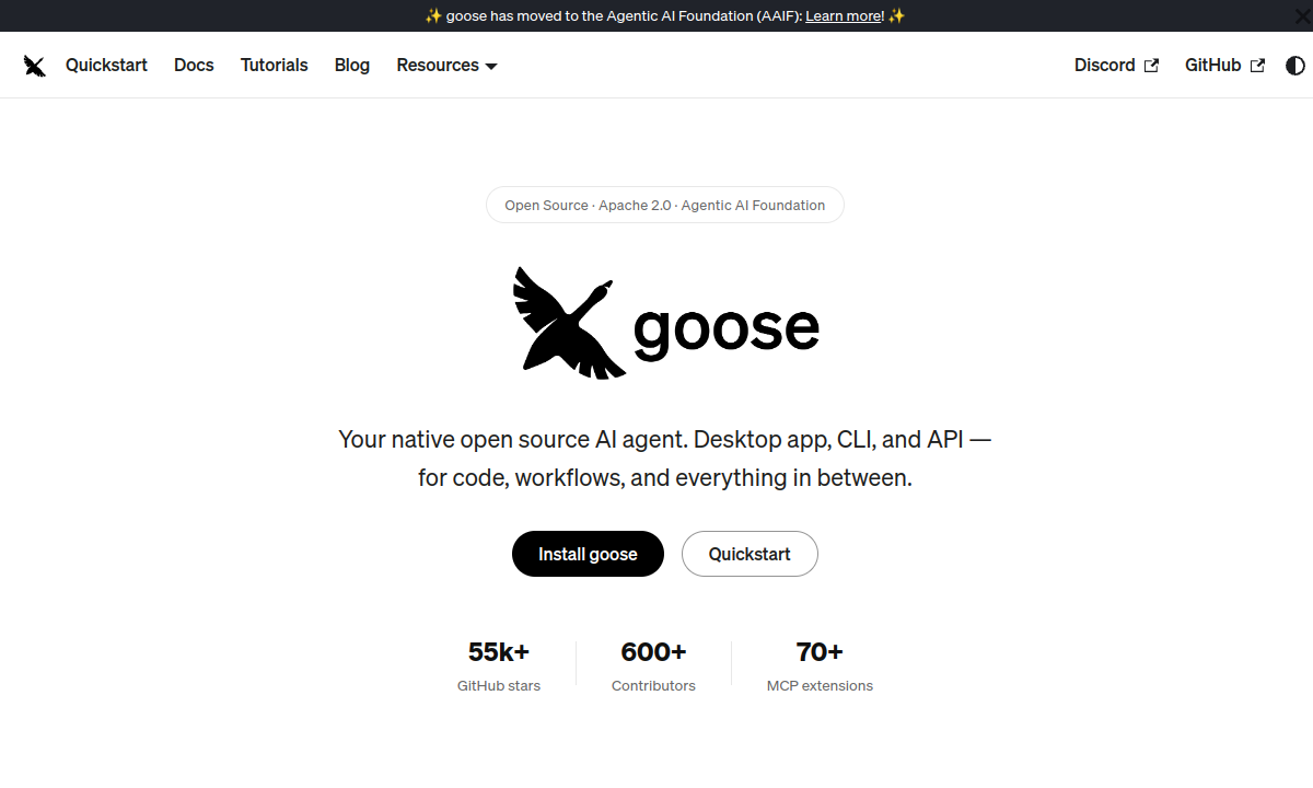 Screenshot di Goose