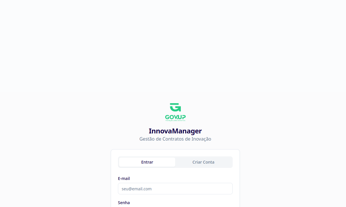 Preview de Gestão de Projetos GOV.UP