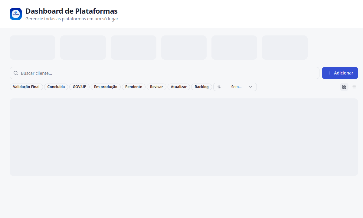 Preview de HUB Plataformas GOV.UP