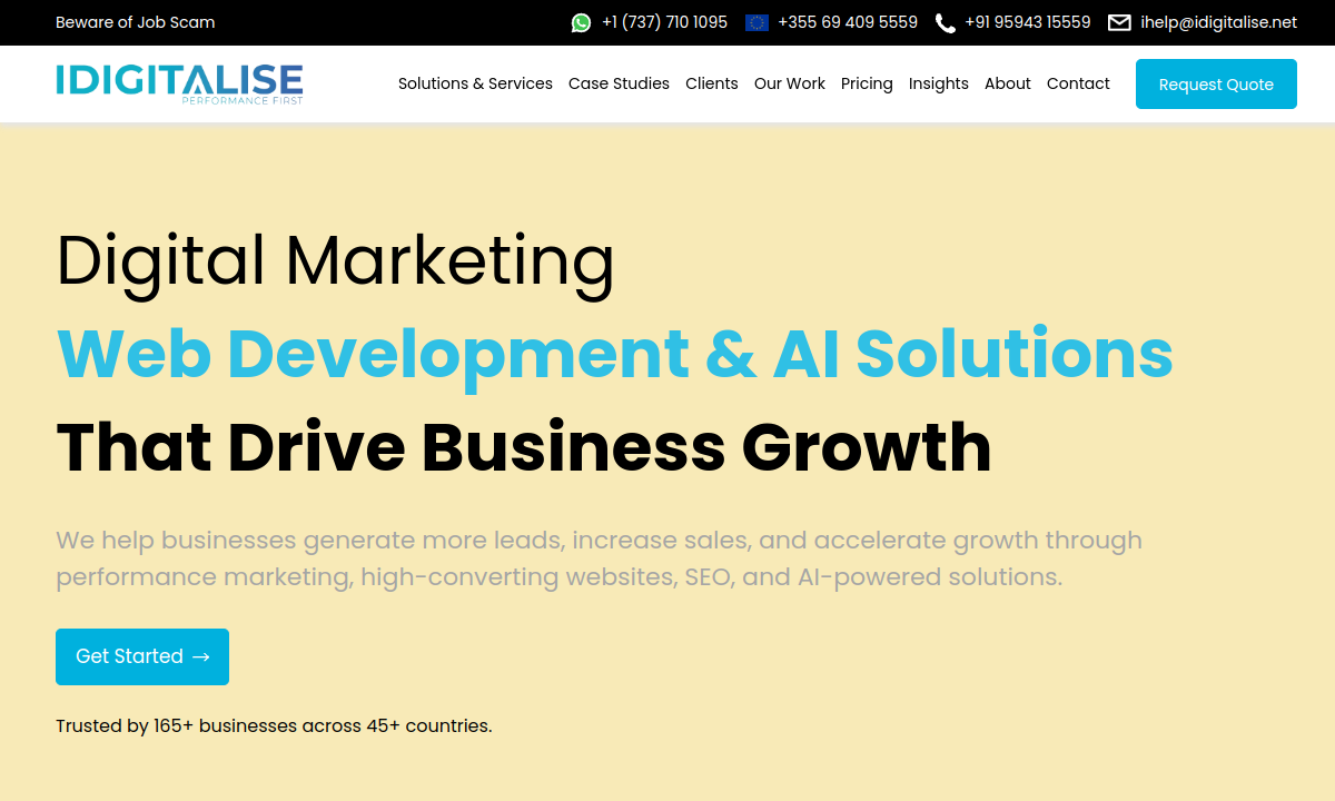 iDigitalise website preview