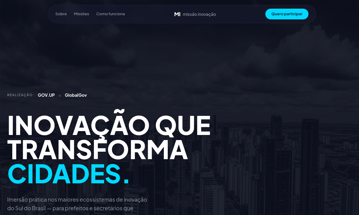Preview de Missão Inovação Oficial