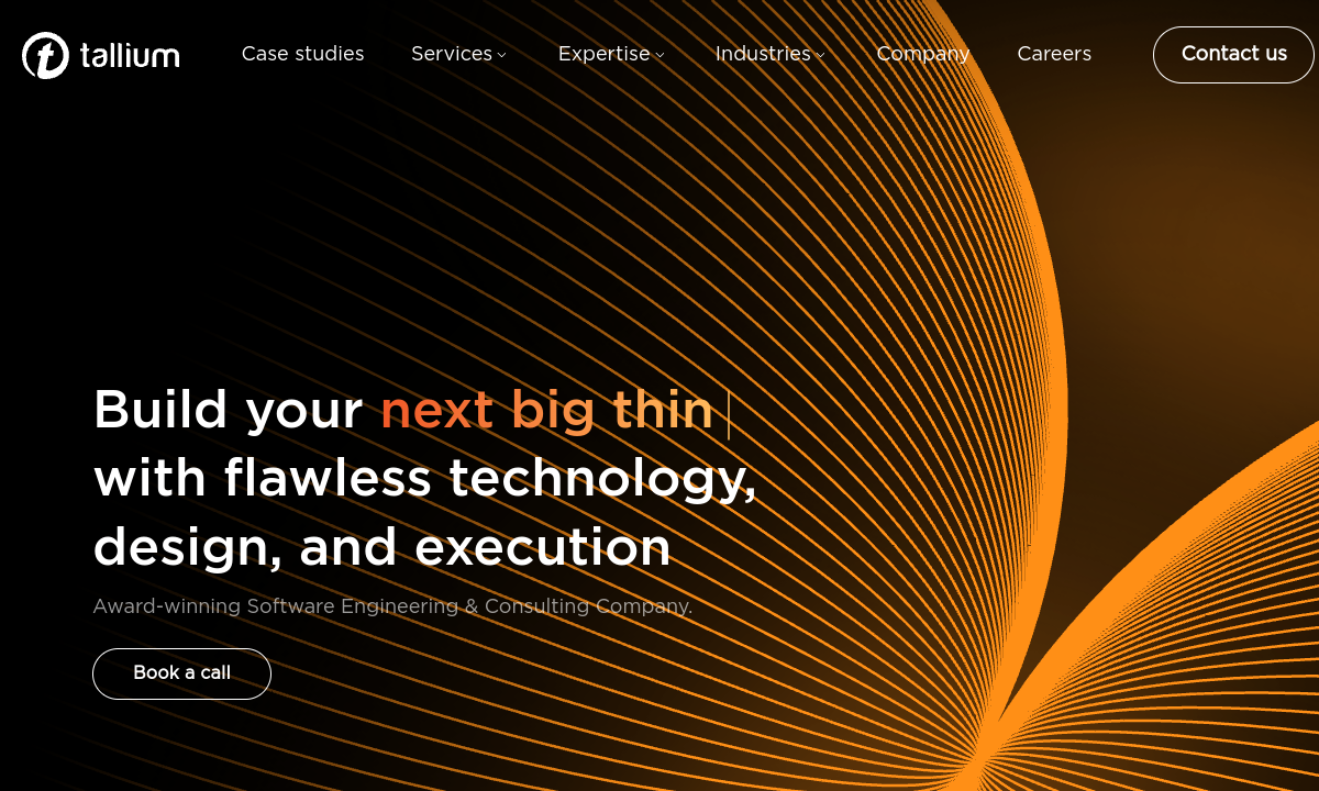 Tallium website preview