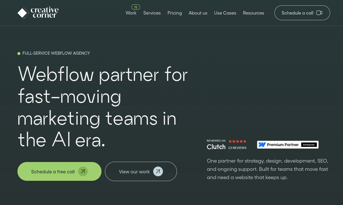 CreativeCorner website preview