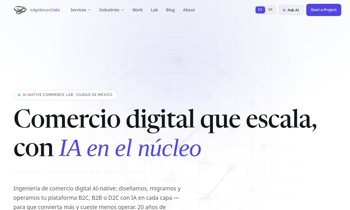 Edgebound website preview