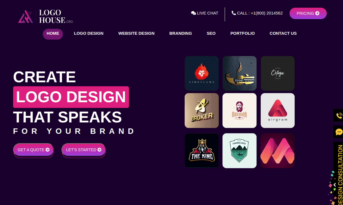 Logo House website preview