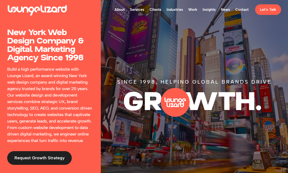 Lounge Lizard website preview
