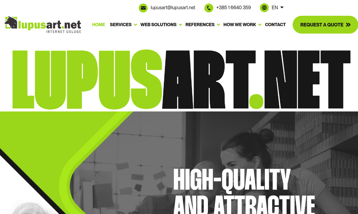 Lupus Art Net website preview