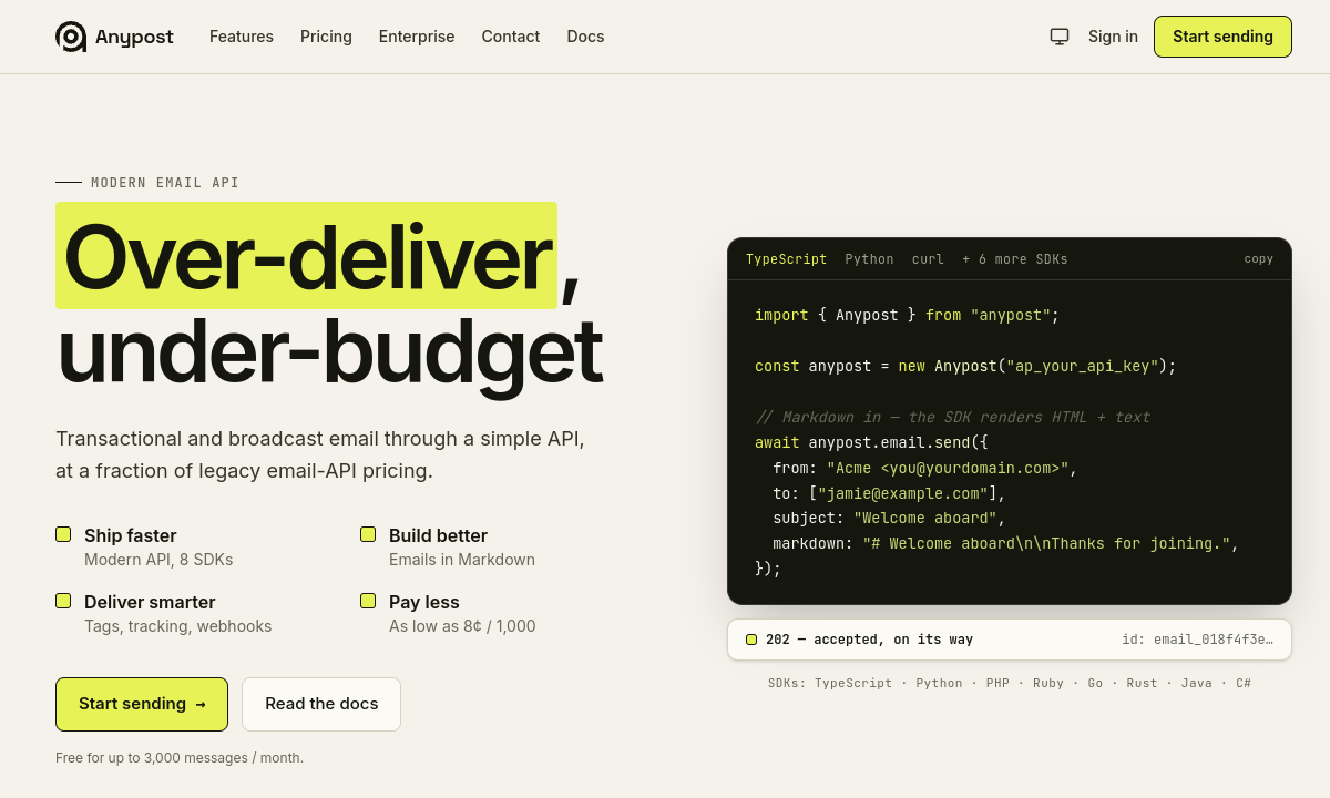 Anypost screenshot