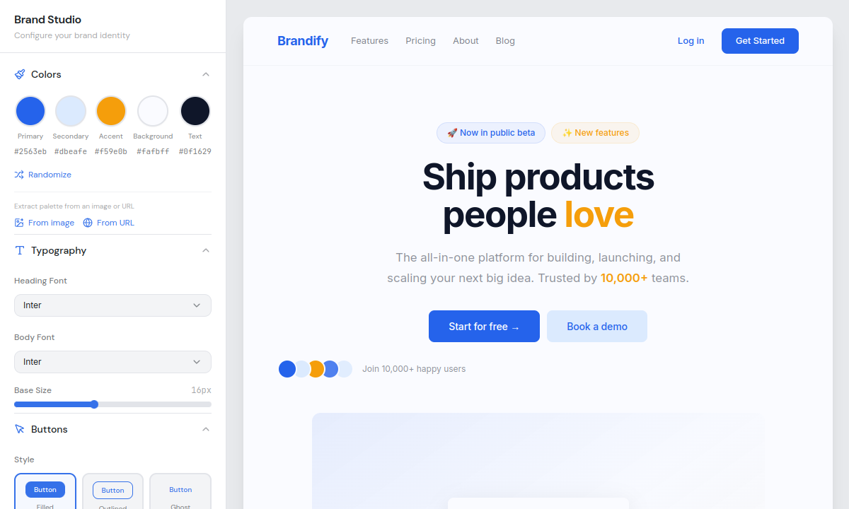 Brand Studio screenshot
