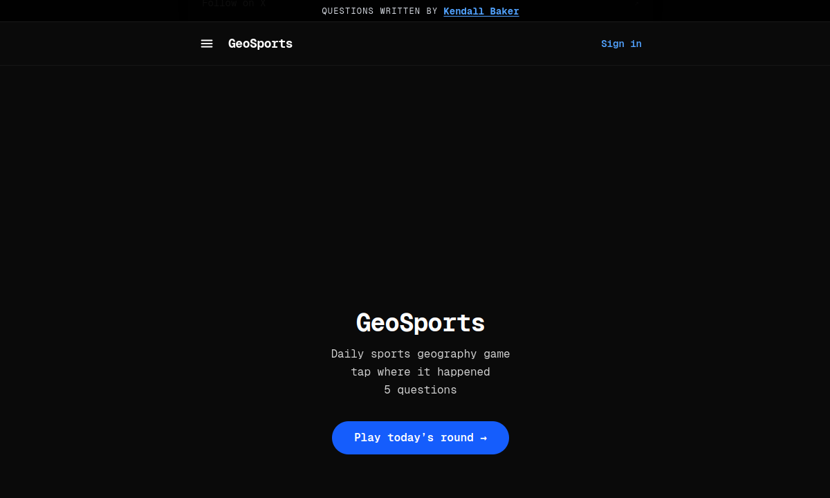 GeoSports screenshot