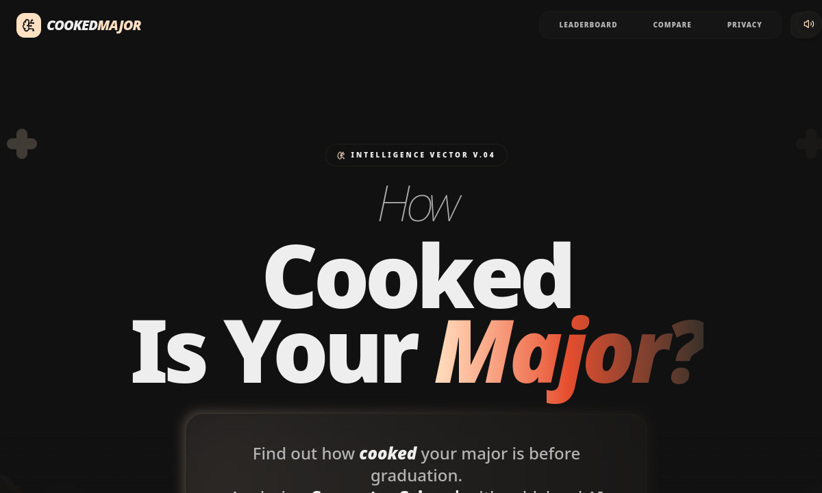 How Cooked Is Your Major? screenshot