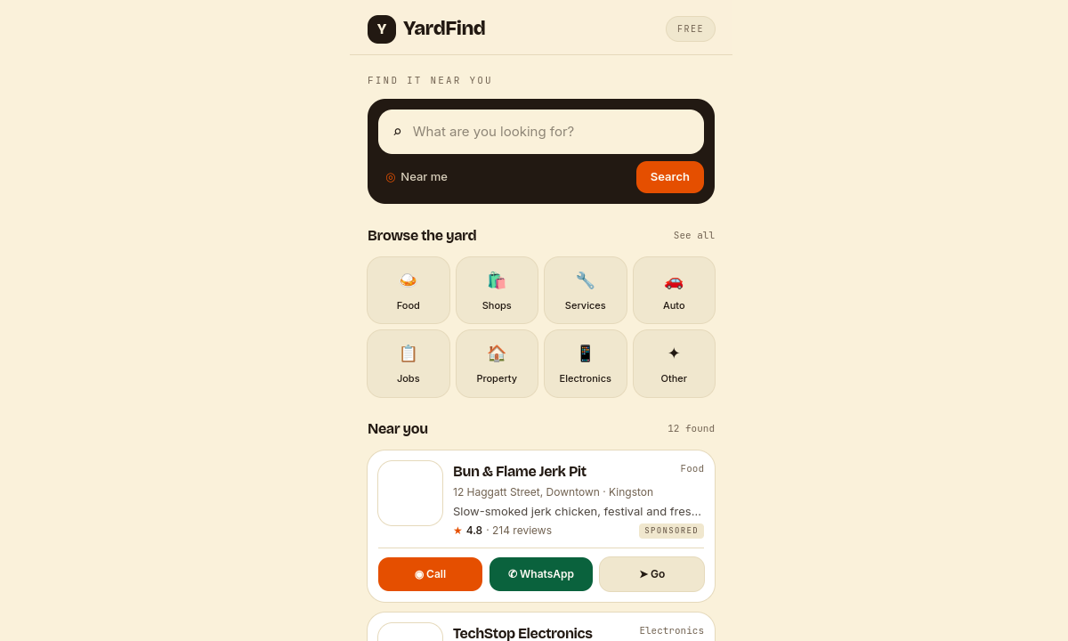 YardFind screenshot