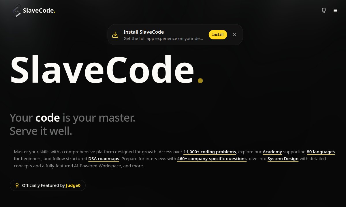 SlaveCode screenshot
