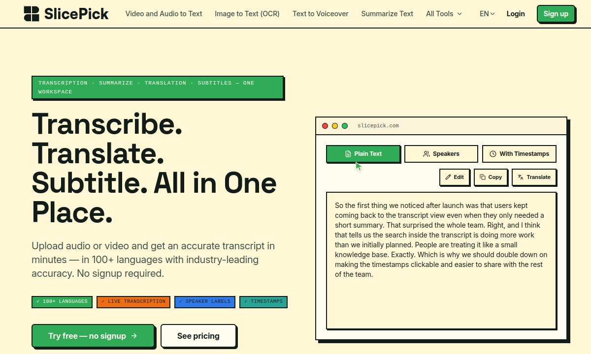 SlicePick screenshot