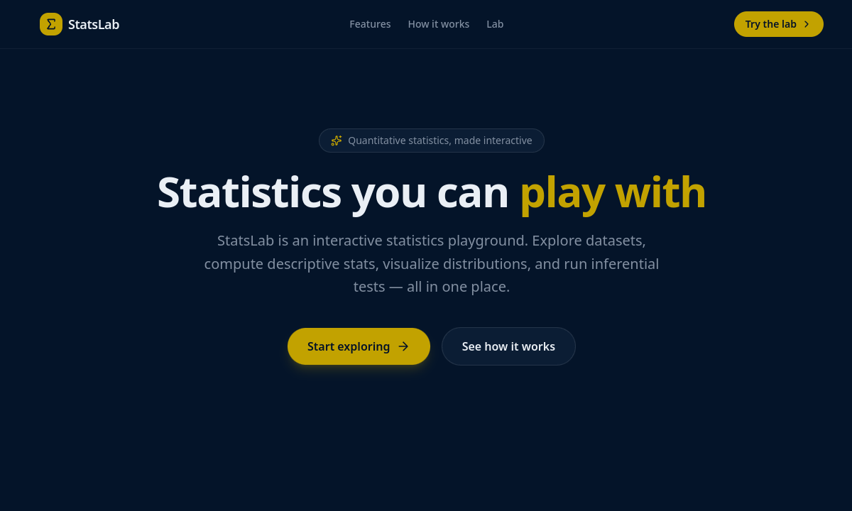 StatsLab screenshot