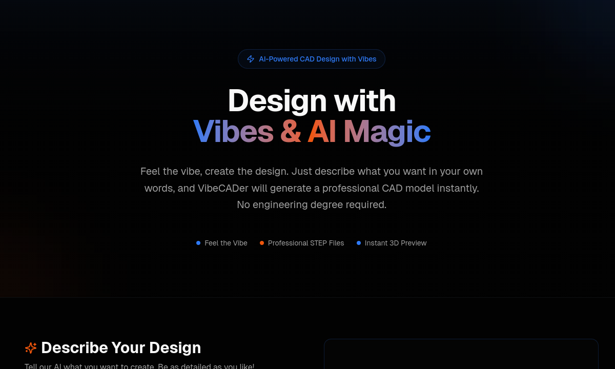 VibeCADer screenshot