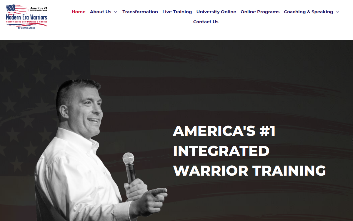 Modern Era Warriors website screenshot