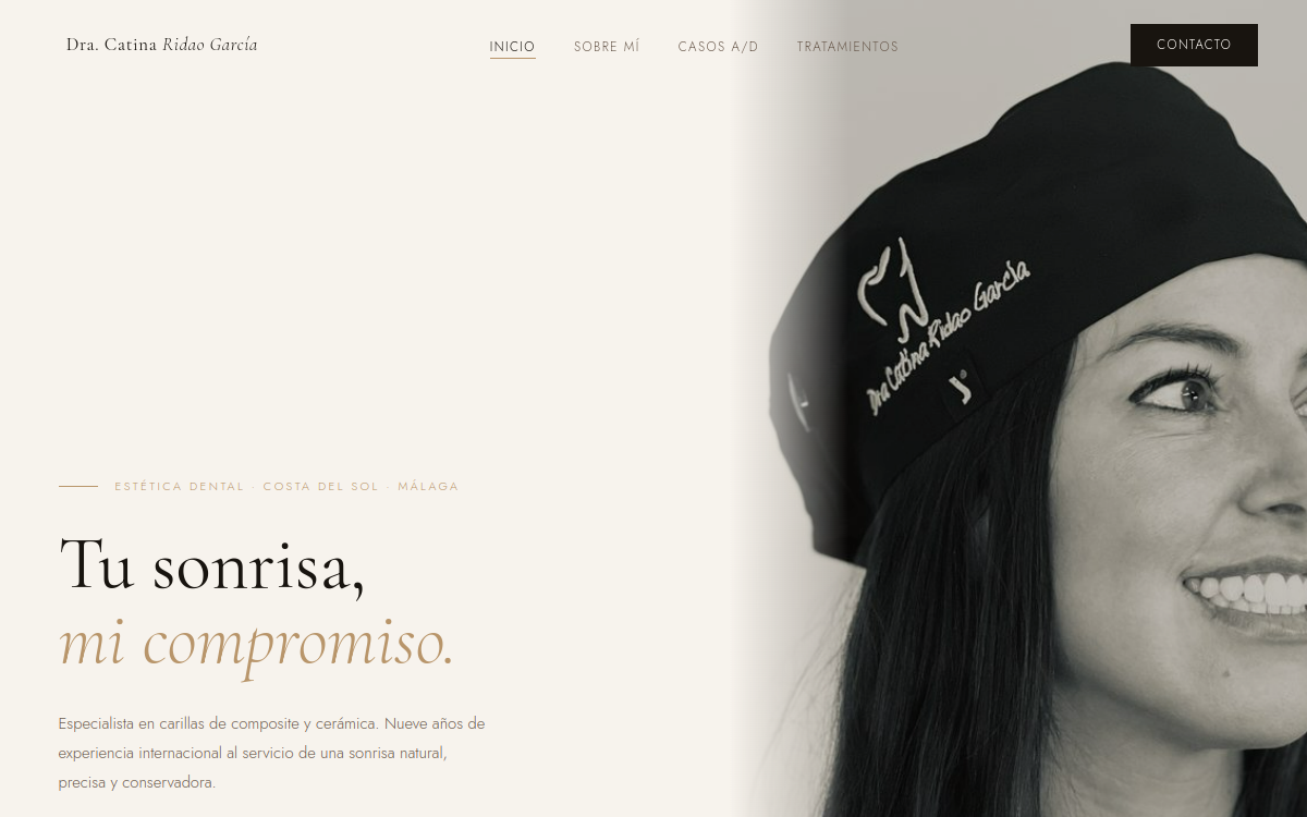 Web clínica dental Dra. Catina Ridao García Málaga