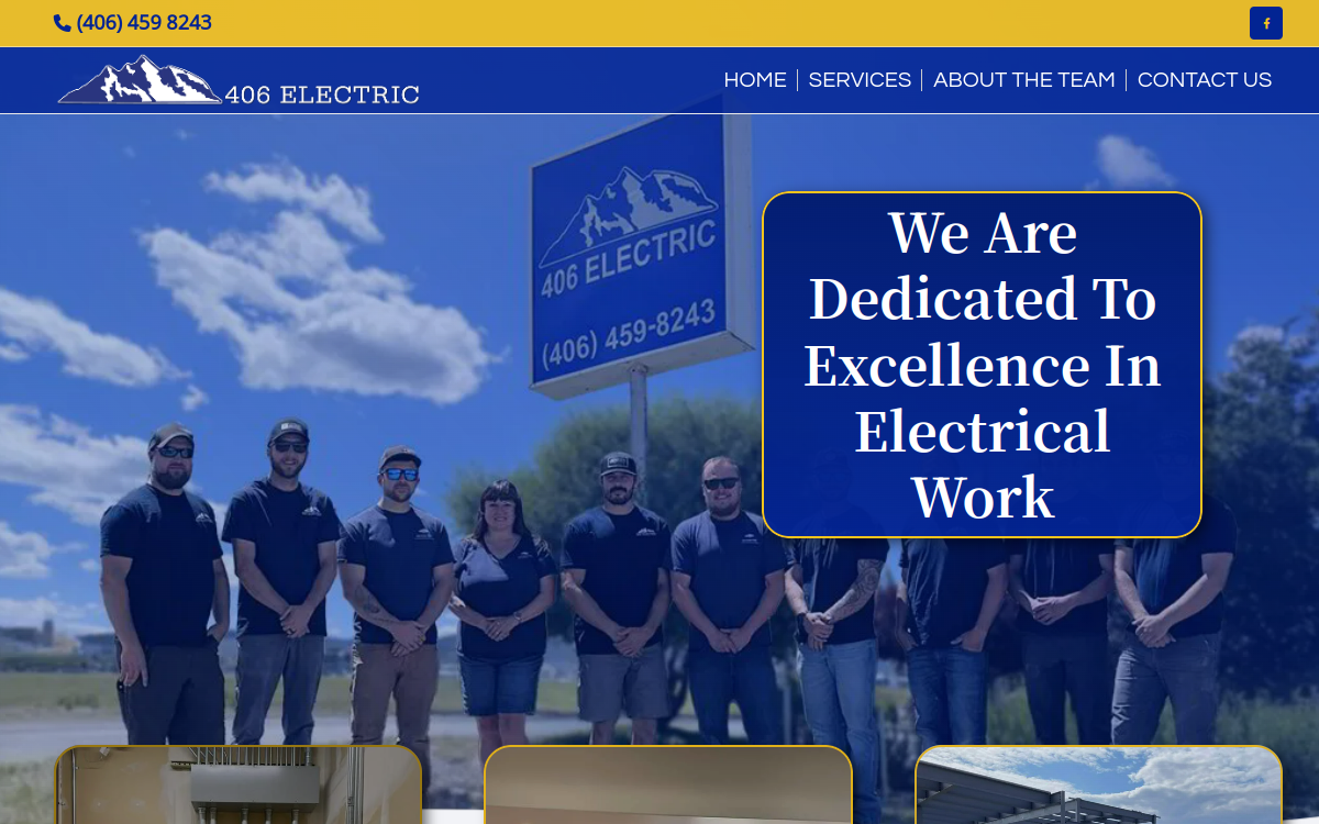 406 Electric website screenshot