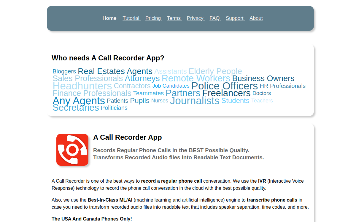 Screenshot di Acallrecorder