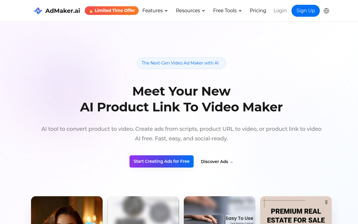 Screenshot of AdMaker AI