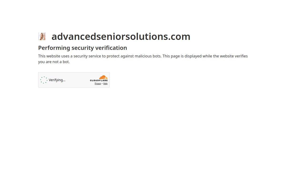 Advanced Senior Solutions website screenshot