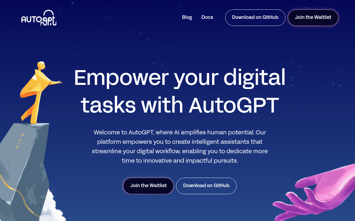AutoGPT website preview