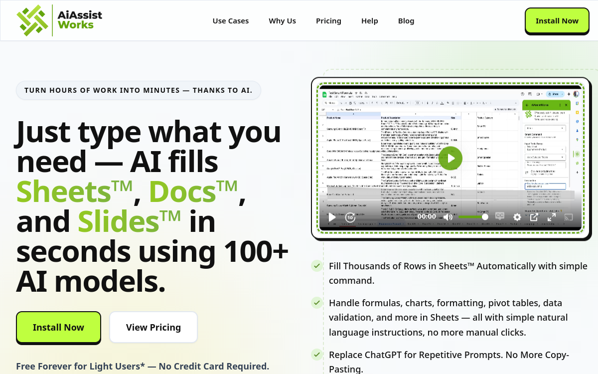 AiAssistWorks website preview
