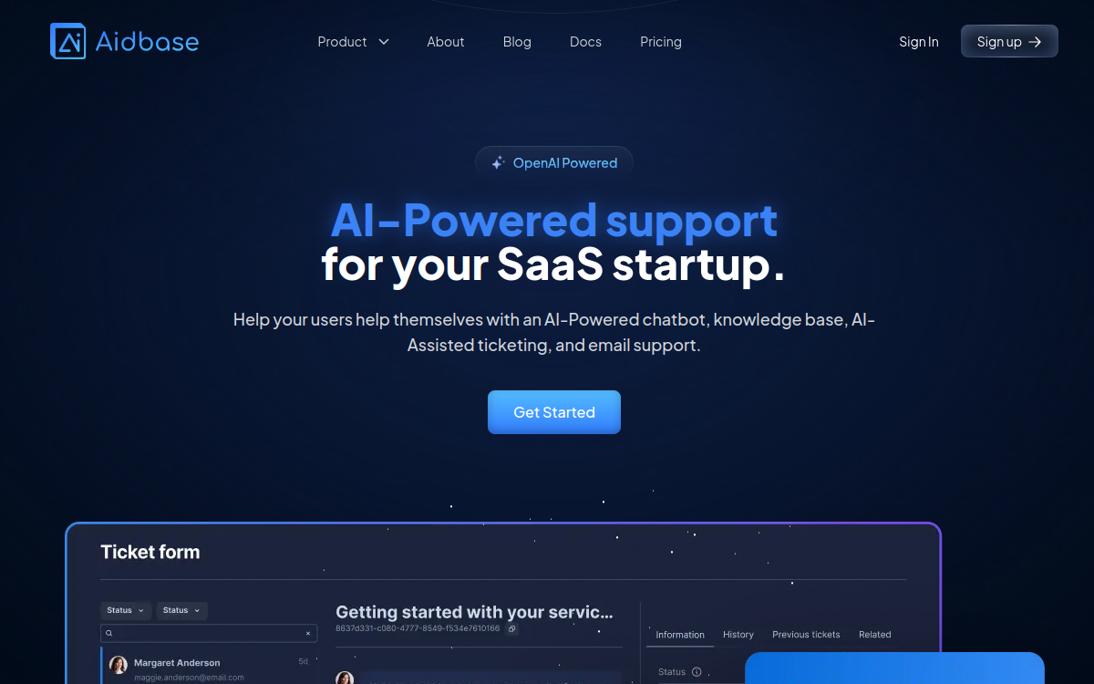 Aidbase website preview