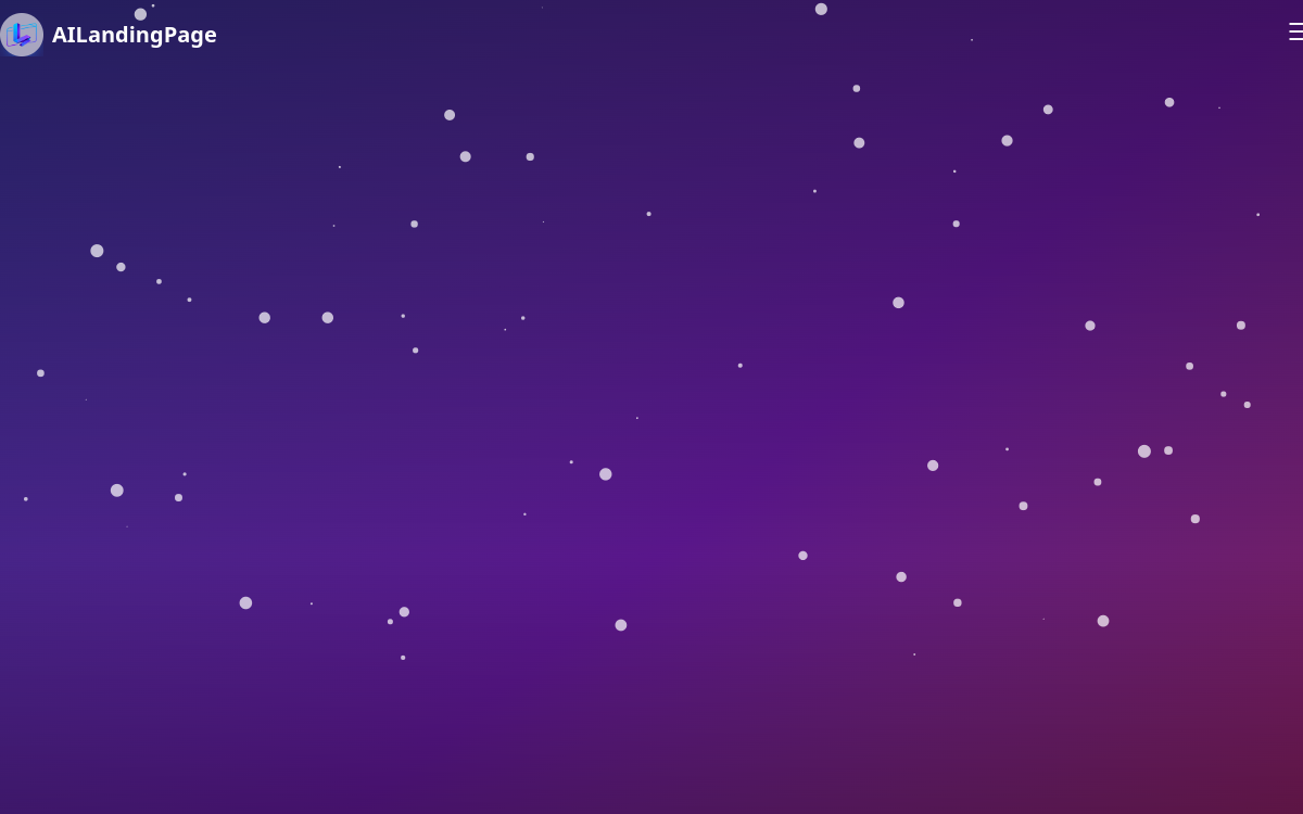 Screenshot di AI Landing Page