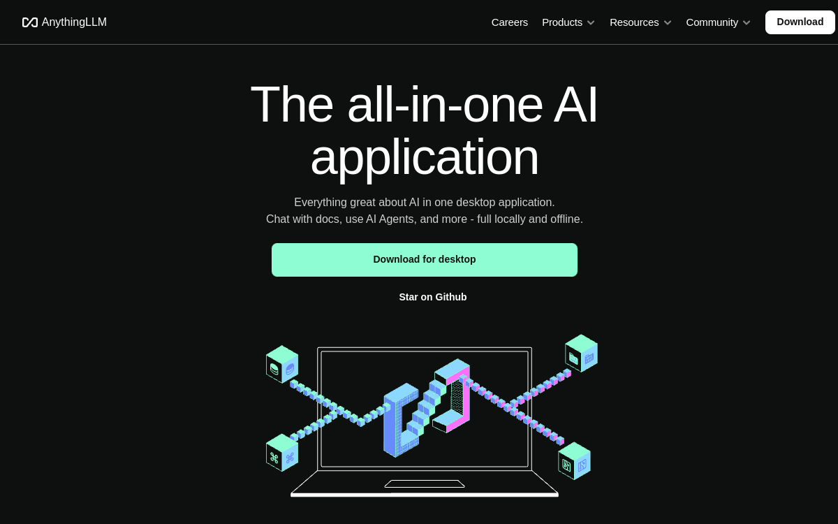 AnythingLLM website preview
