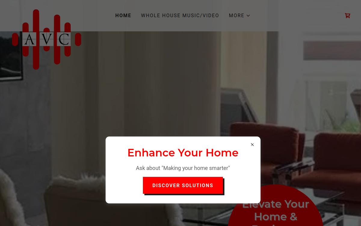 Audio Video Control website screenshot