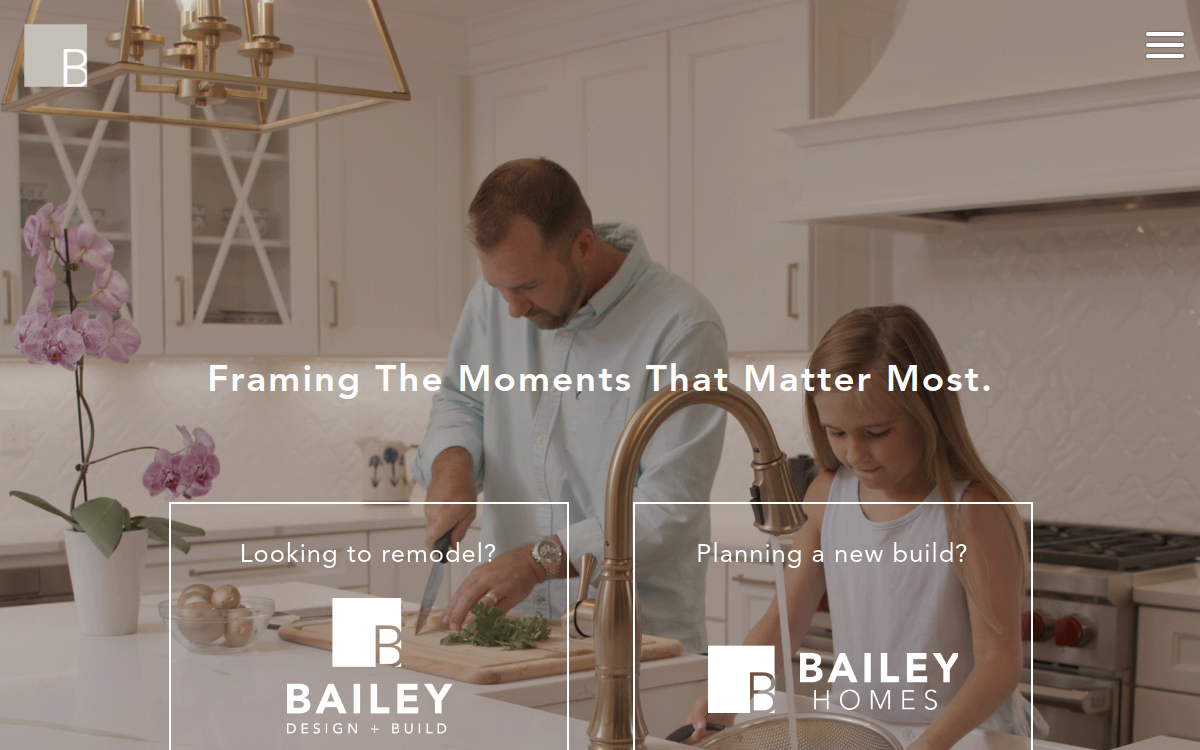 Bailey Design  Build website screenshot