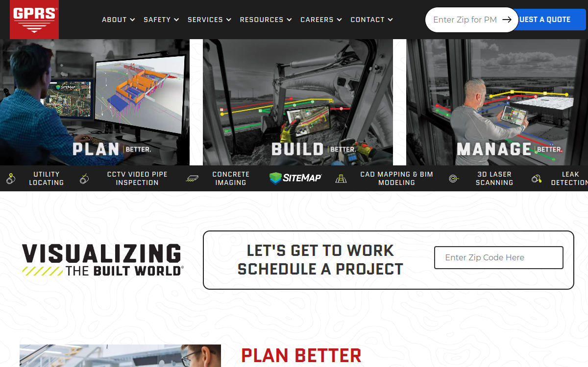 Baker Utility Partners website screenshot
