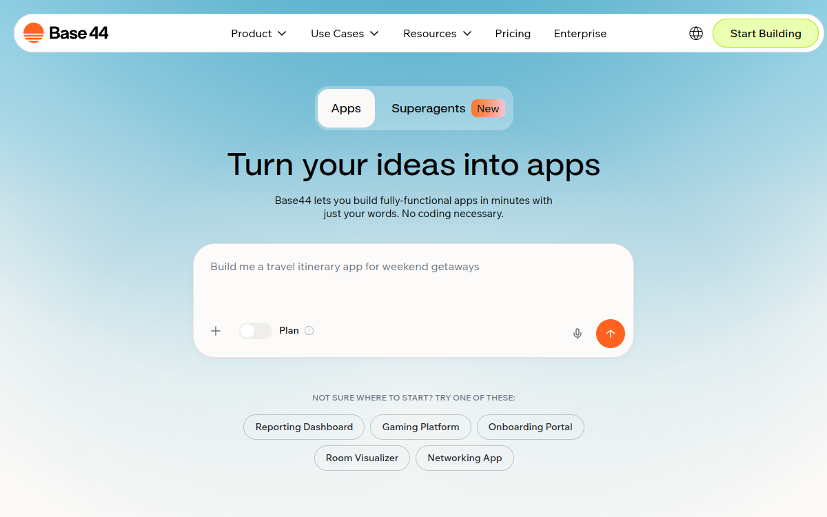 Base44 website preview