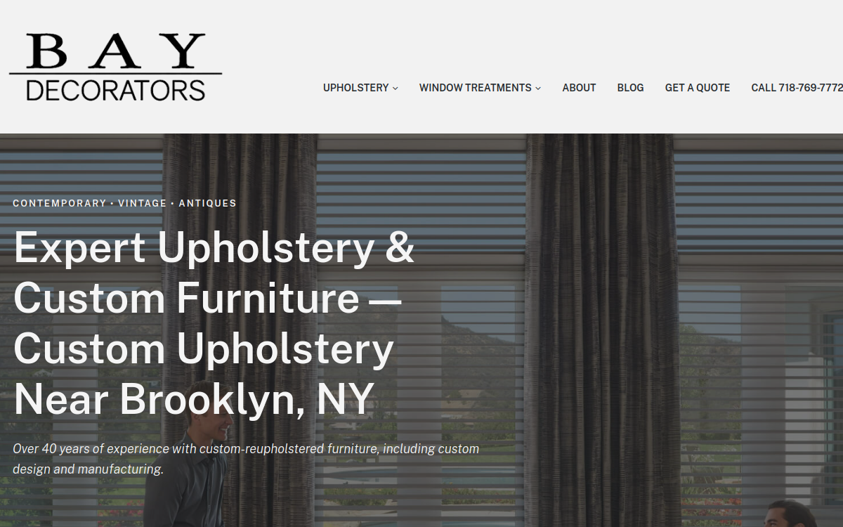 Bay Decorators Inc. website screenshot