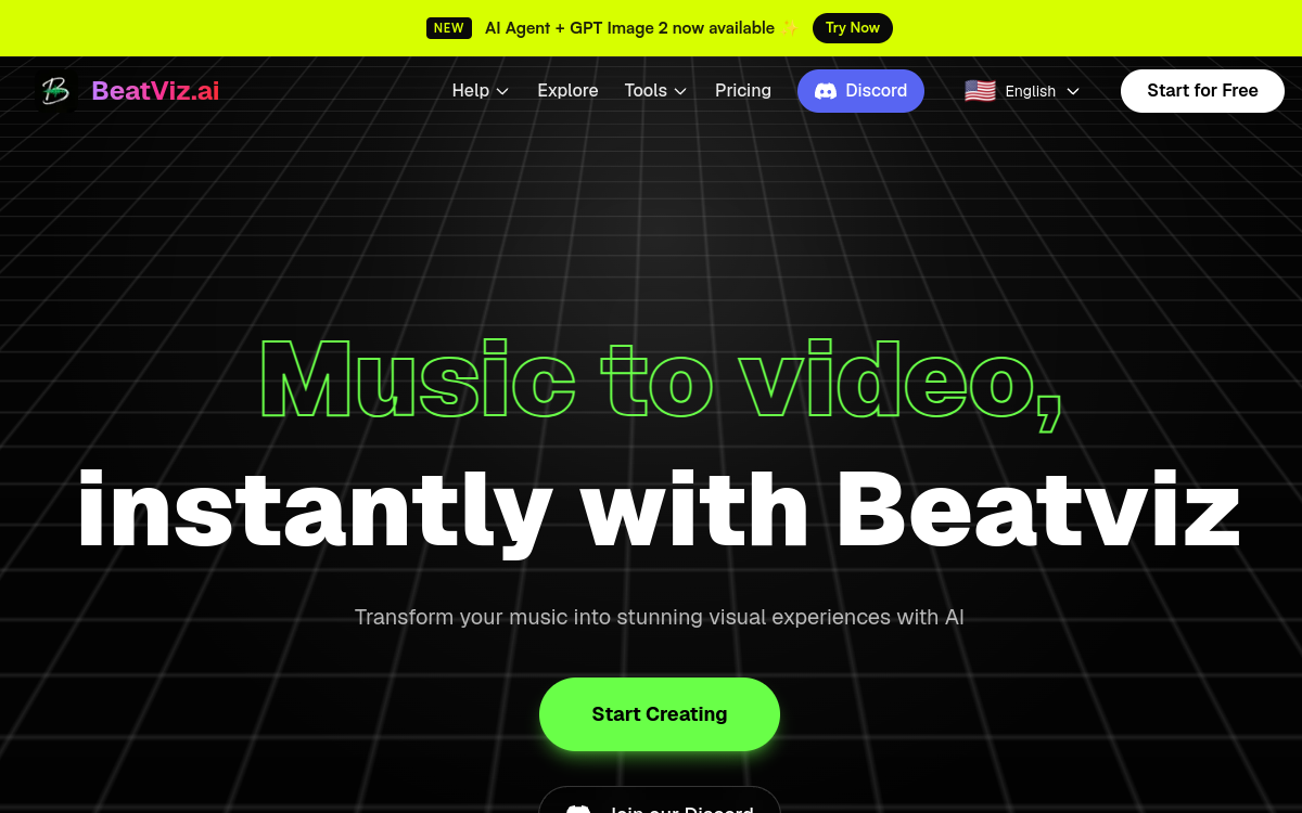 Screenshot von BeatViz AI