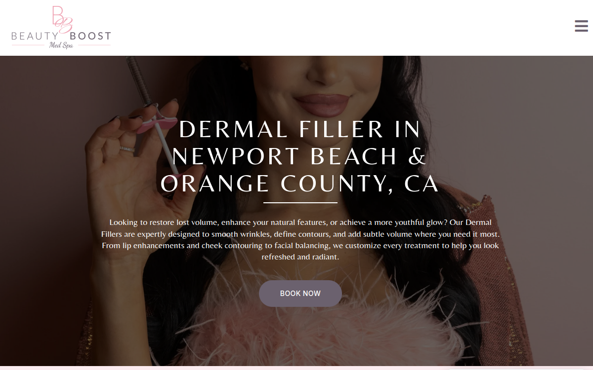 Beauty Boost Med Spa website screenshot