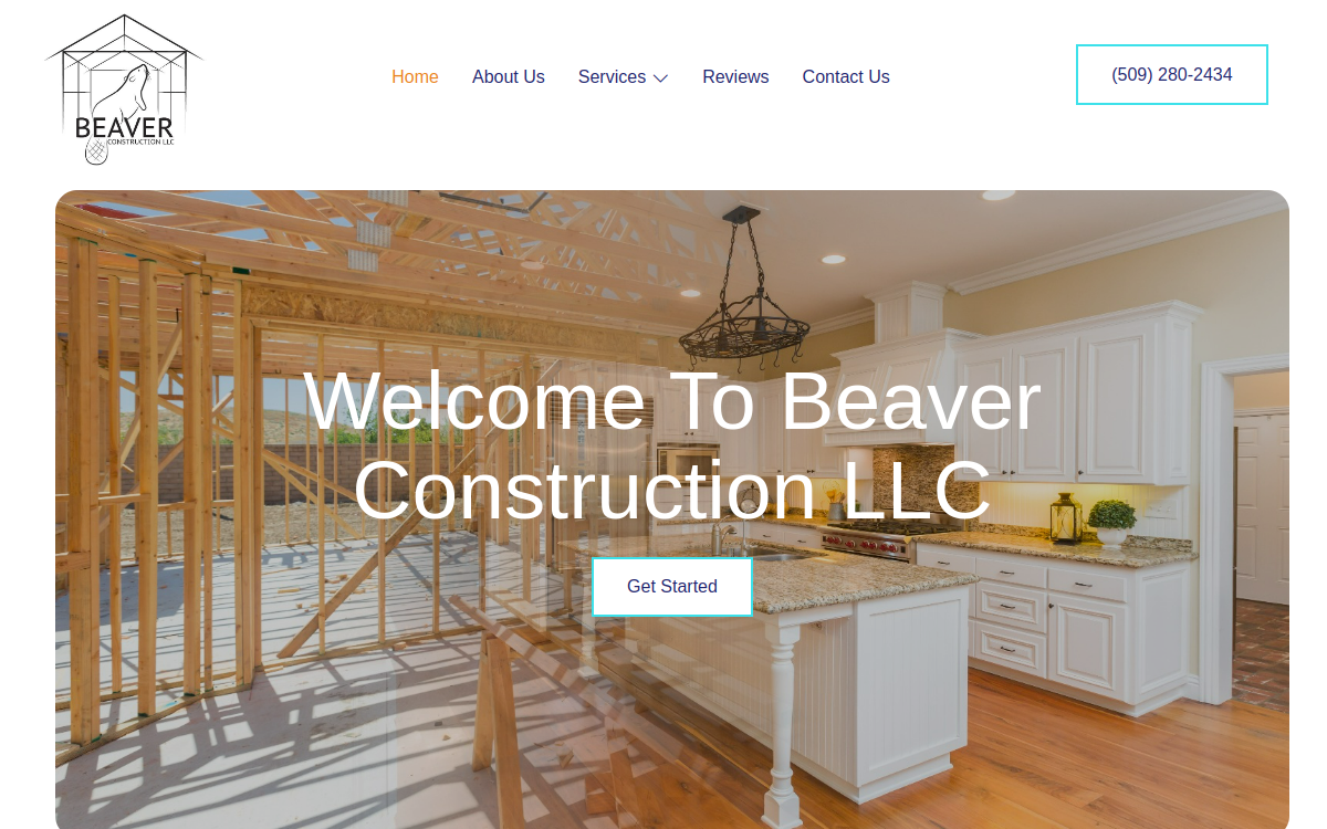 Beaver Construction website screenshot
