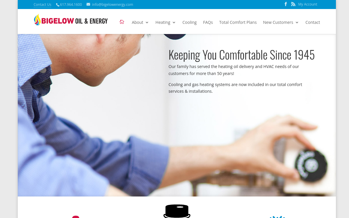 Bigelow Oil & Energy website screenshot